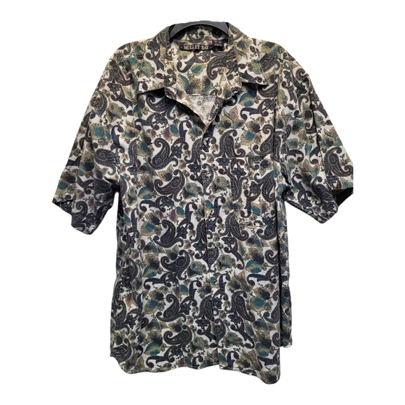 Mullet Bay Other - Paisley Print Men's Casual Short Sleeved Button Down Shirt - Size XL